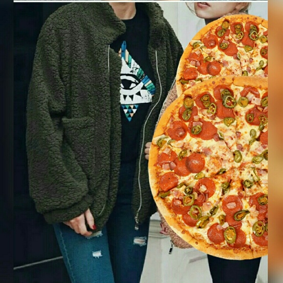 1 Small Left ⚠ NWTS Hunter Green Teddy Bear Jacket - Picture 6 of 8